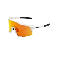 100% LENTES CICLISMO 100% SPEEDCRAFT - SOFT TACT OFF WHITE - HIPER RED MULTILAYER MIRROR LENS