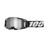 100% ANTIPARRA 100% ARMATIC GOGGLE BLACK - MIRROR SILVER FLASH LENS