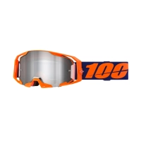 100% ANTIPARRA 100% ARMATIC GOGGLE NEON ORANGE - MIRROR SILVER FLASH LENS