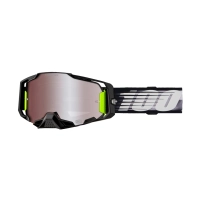 100% ANTIPARRA 100% ARMEGA HIPER GOGGLE LIGHTSPEED - MIRROR SILVER FLASH LENS