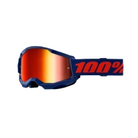 100% ANTIPARRA 100% STRATA 2 GOGGLE NAVY - MIRROR RED LENS