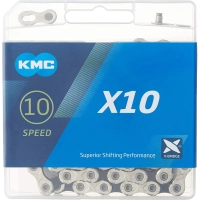 KMC CADENA KMC X10 10-SPEED SILVER 116 LINKS