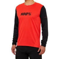 100% JERSEY 100% RIDECAMP LONG SLEEVE RED/BLACK