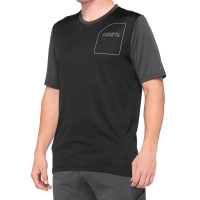 100% JERSEY 100% RIDECAMP SHORT SLEEVE BLACK/CHARCOAL