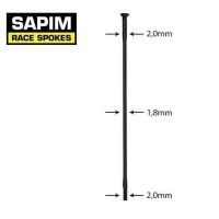Sapim RAYO SAPIM RACE NEGRO STRAIGHT-PULL (8 UNIDADES)