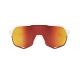 LENTES CICLISMO 100% S2 - SOFT TACT OFF WHITE - HIPER RED MULTILAYER MIRROR LENS