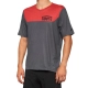 JERSEY 100% AIRMATIC SHORT SLEEVE CHARCOAL/RACER RED