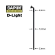RAYO SAPIM D-LIGHT NEGRO STRAIGHT-PULL (8 UNIDADES)